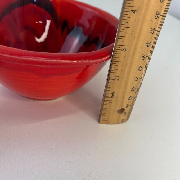 California Pottery Original 255 2500 Lava Drip Glaze Lidded Candy Dish Bowl - Picture 7 of 10